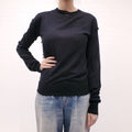 HELMUT LANG BLACK DISTRESSED SWEATER - SIZE S