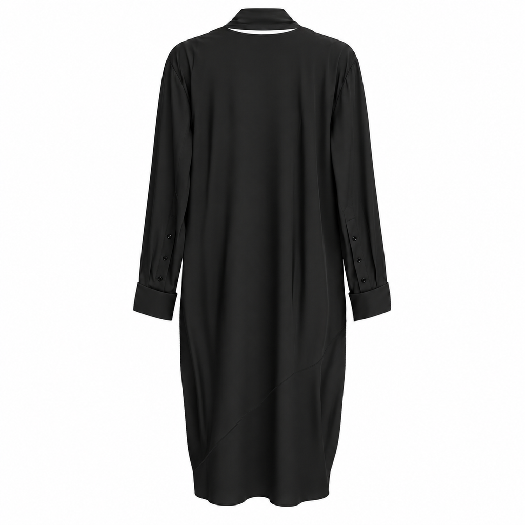 HELMUT LANG BLACK SCARF DRESS - SIZE M