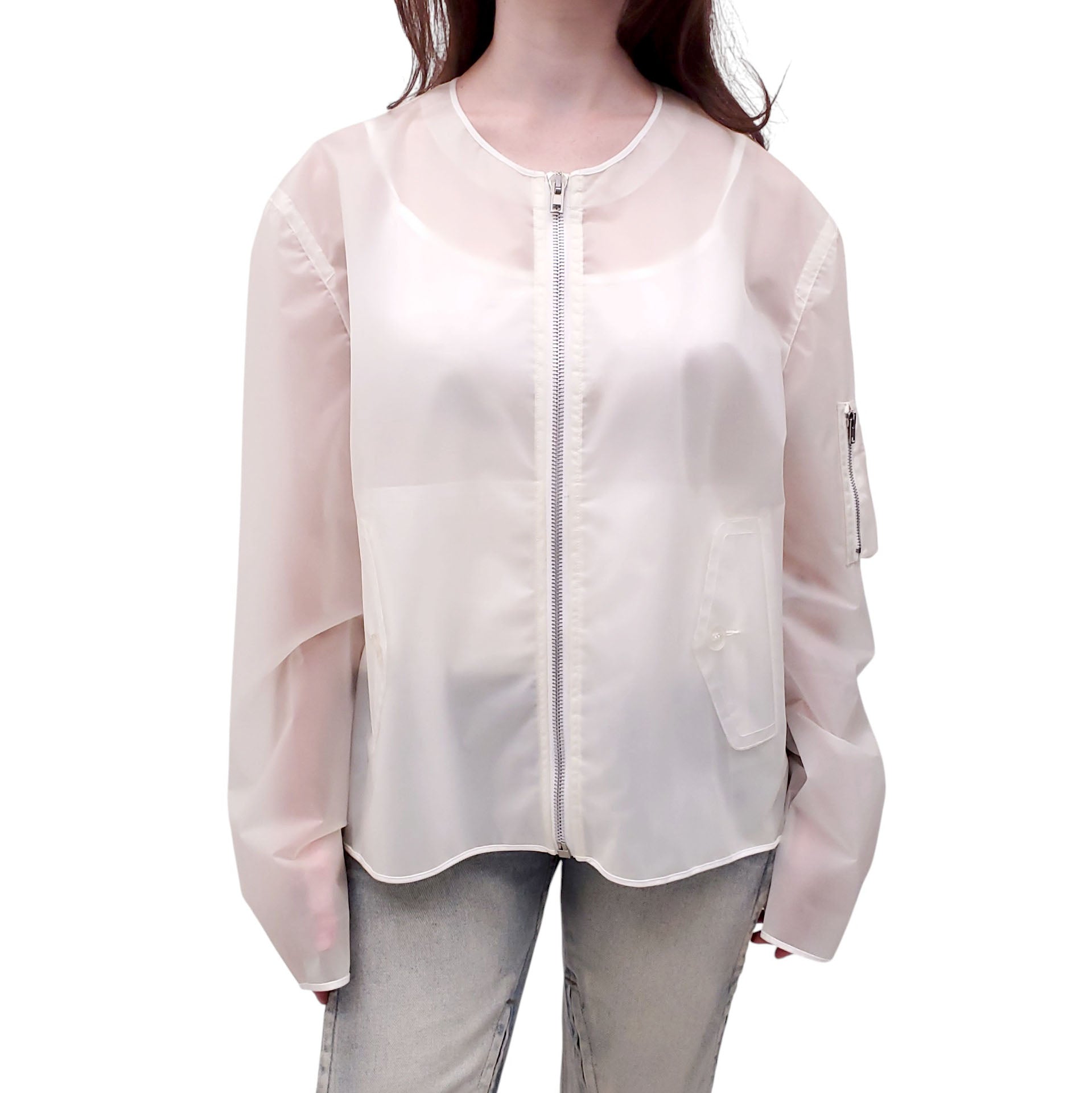 HELMUT LANG CLEAR RAINCOAT - SIZE M