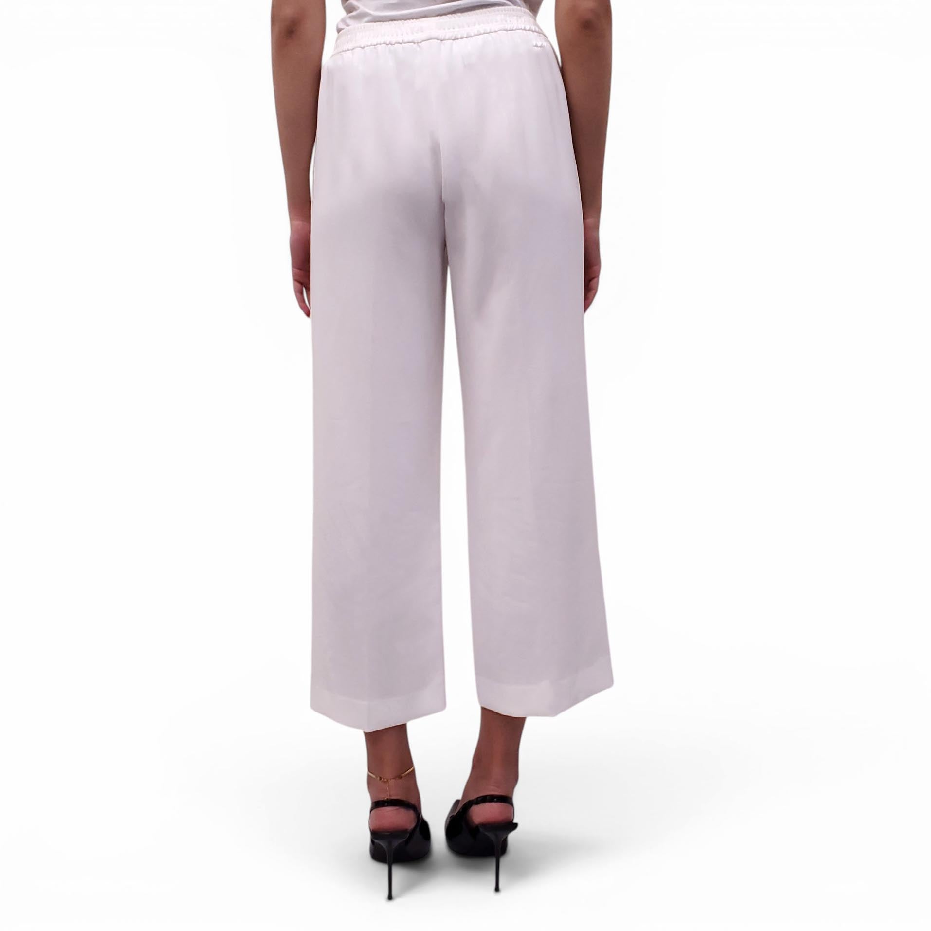 HELMUT LANG WHITE STRAIGHT-LEG TROUSERS - SIZE S