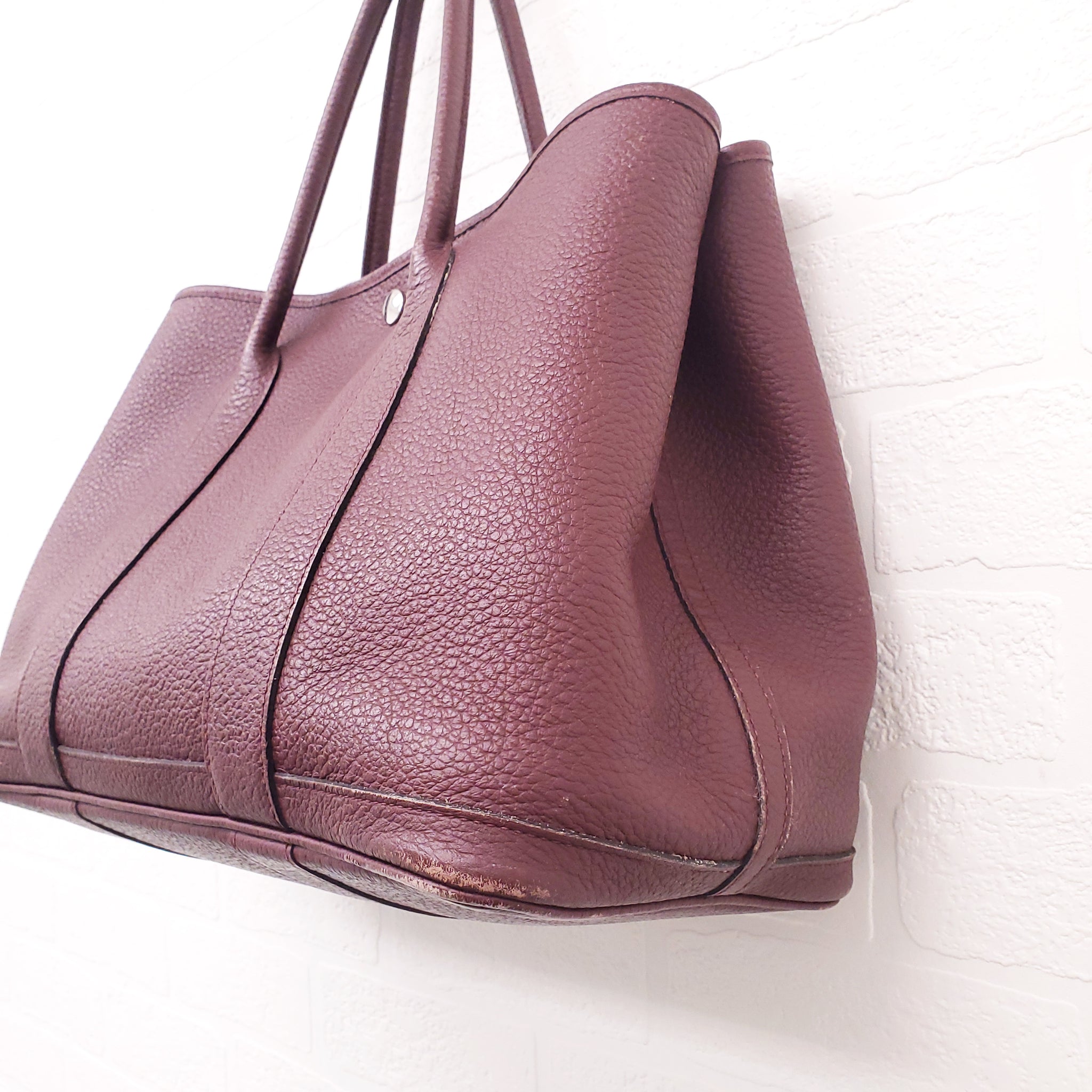 HERMÈS 2016 ROUGE H LEATHER GARDEN PARTY 36 – Rewind Couture