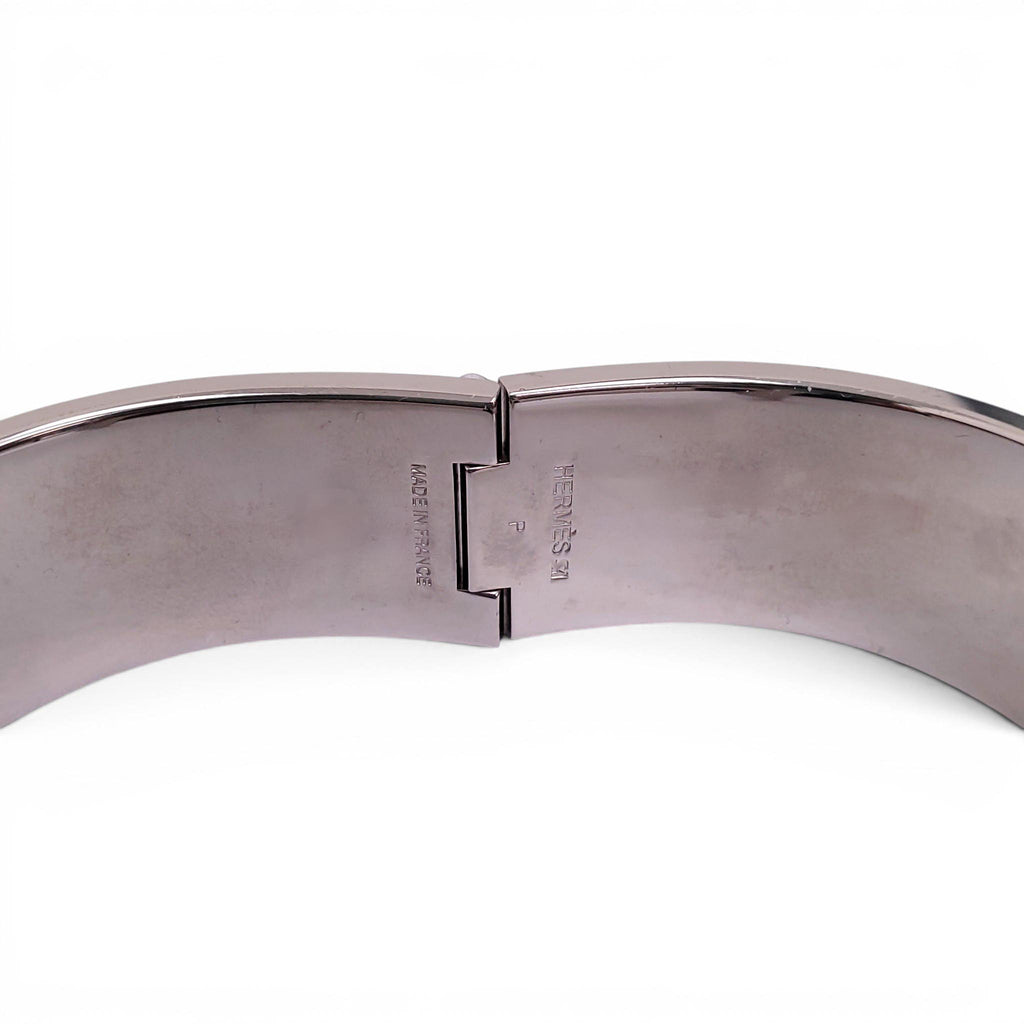 HERMÈS BLACK CLIC CLAC H BRACELET - SIZE 65