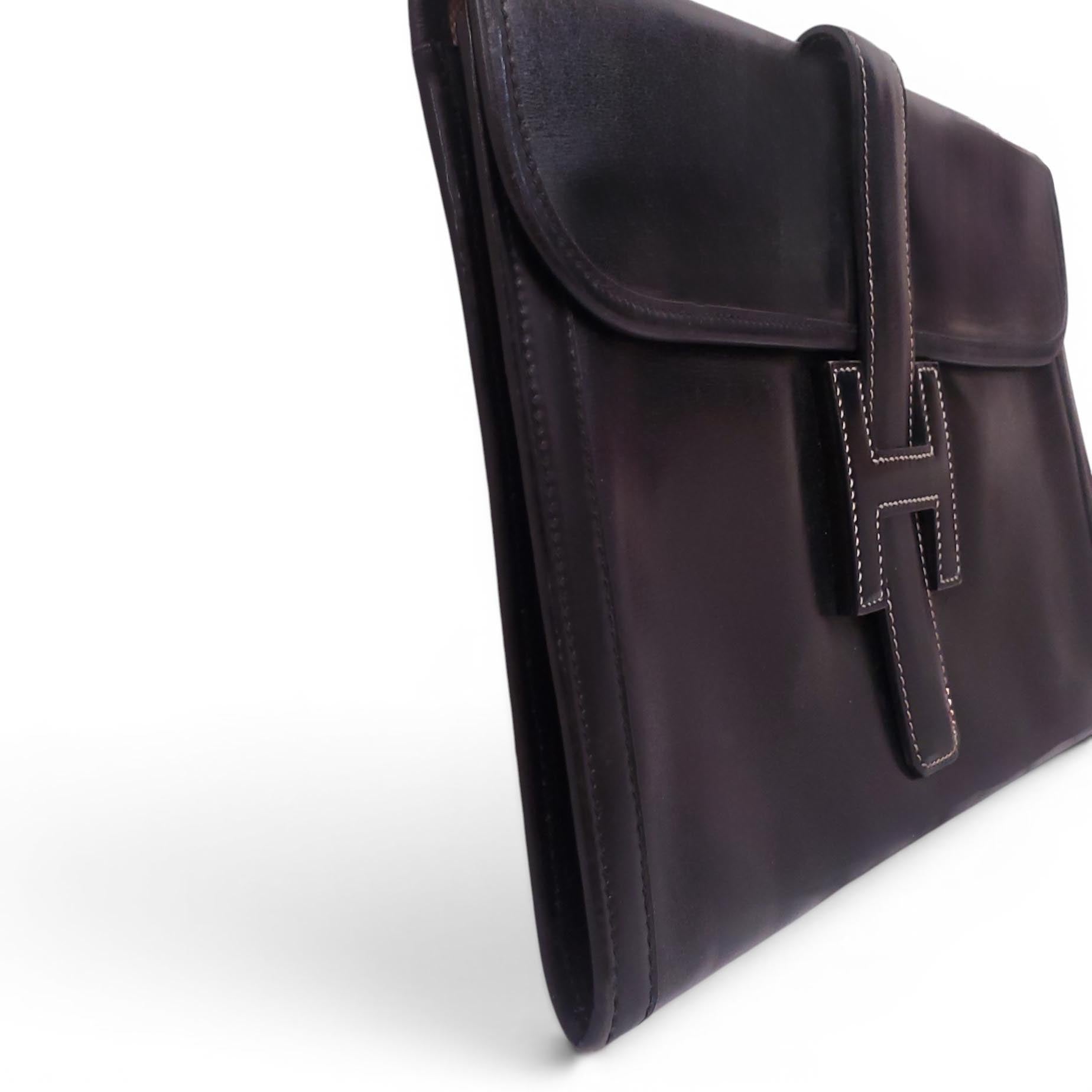 HERMÈS BLACK JIGE CLUTCH