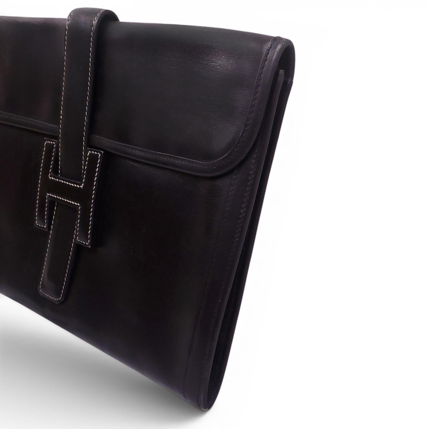 HERMÈS BLACK JIGE CLUTCH