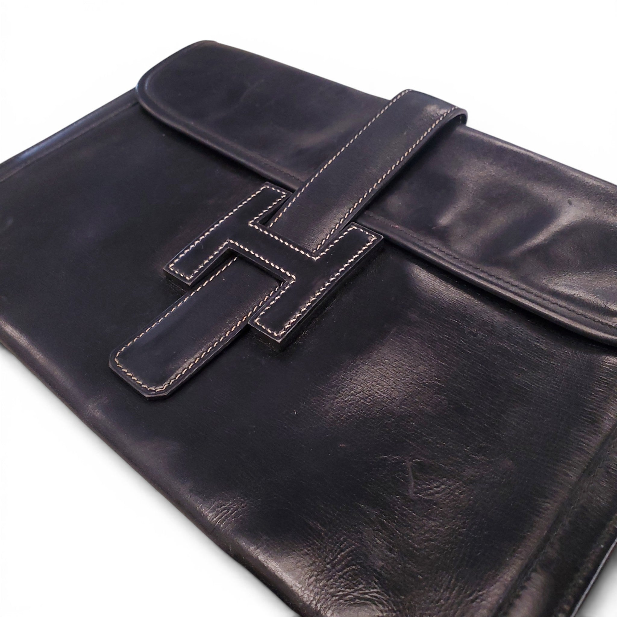 HERMÈS BLACK JIGE CLUTCH
