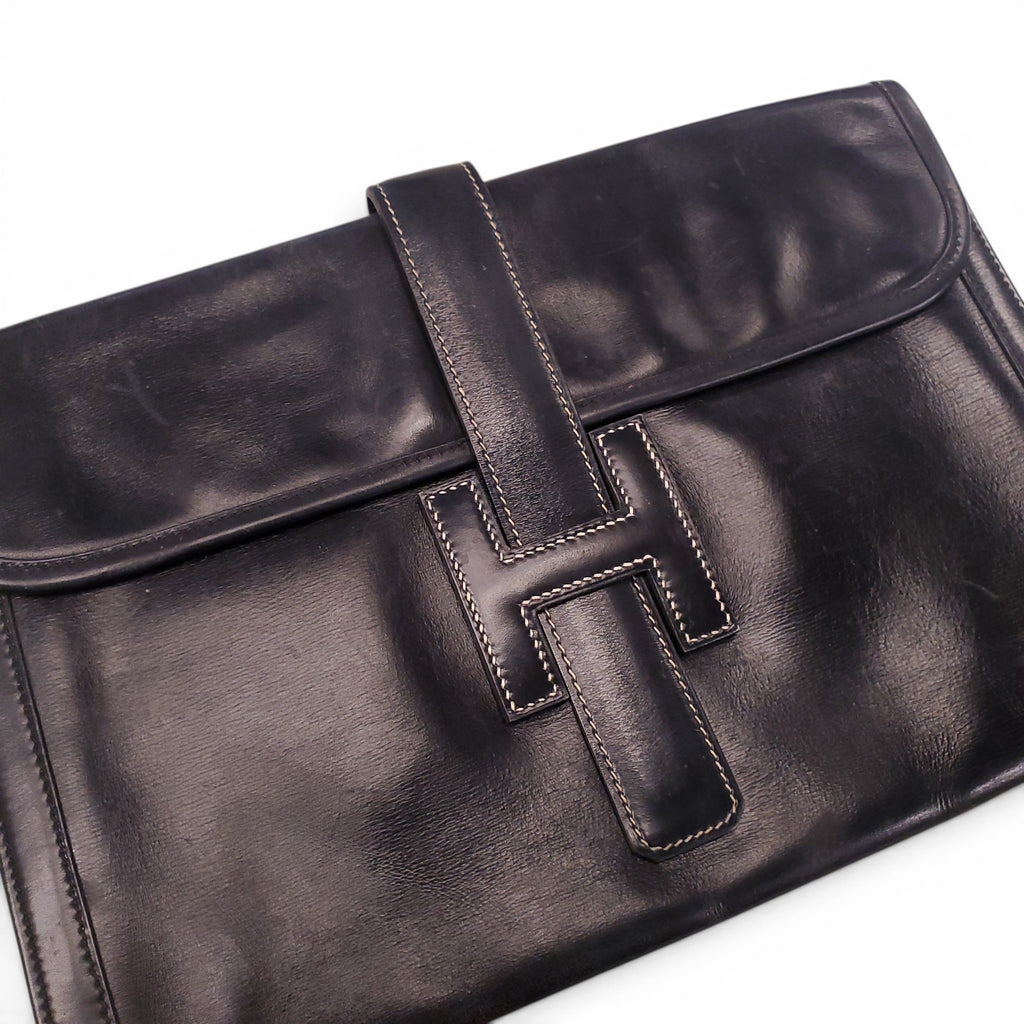 HERMÈS BLACK JIGE CLUTCH