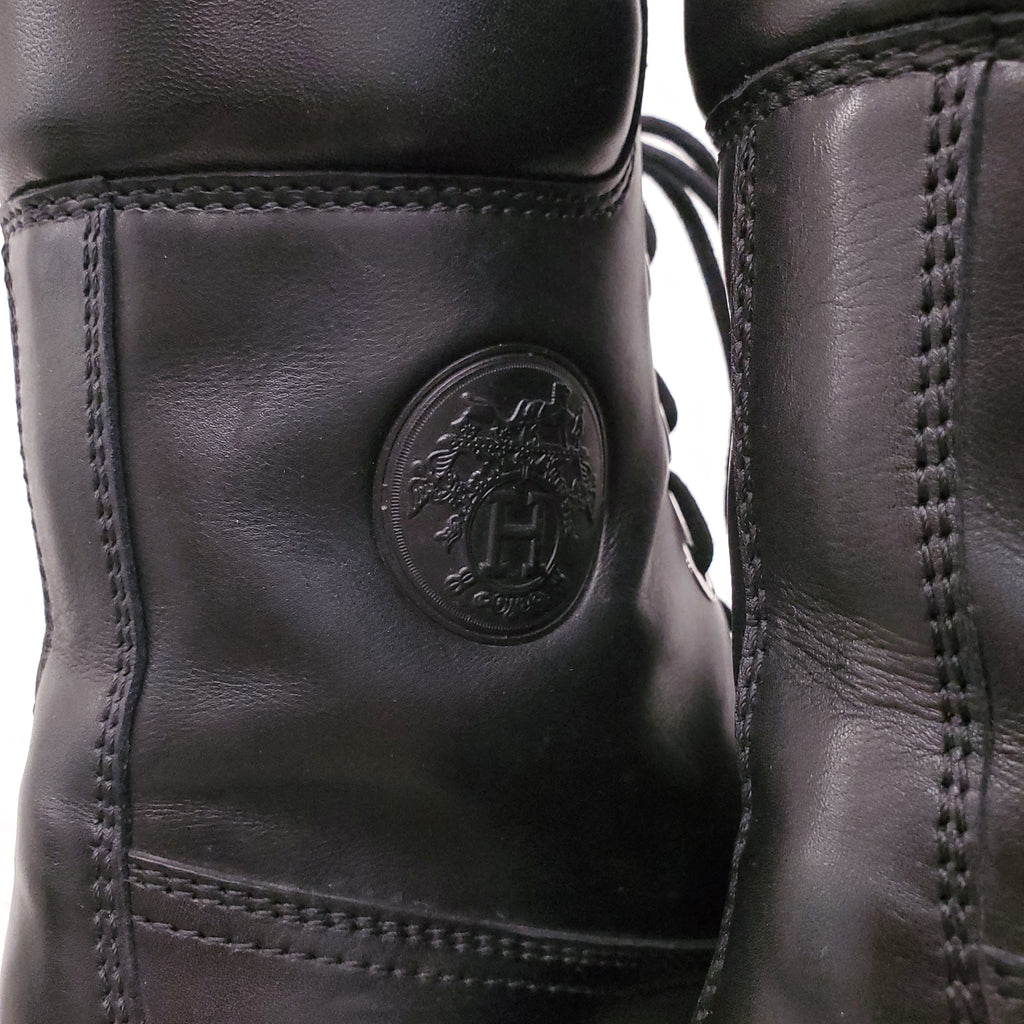 HERMÈS BLACK MOTO BOOTS - SIZE 38