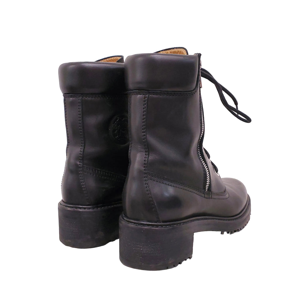 HERMÈS BLACK MOTO BOOTS - SIZE 38