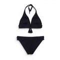 HERMÈS BLACK PATTERNED BIKINI - SIZE 38