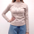 HERMÈS CASHMERE H LIFT LONG SLEEVE SWEATER - SIZE 36