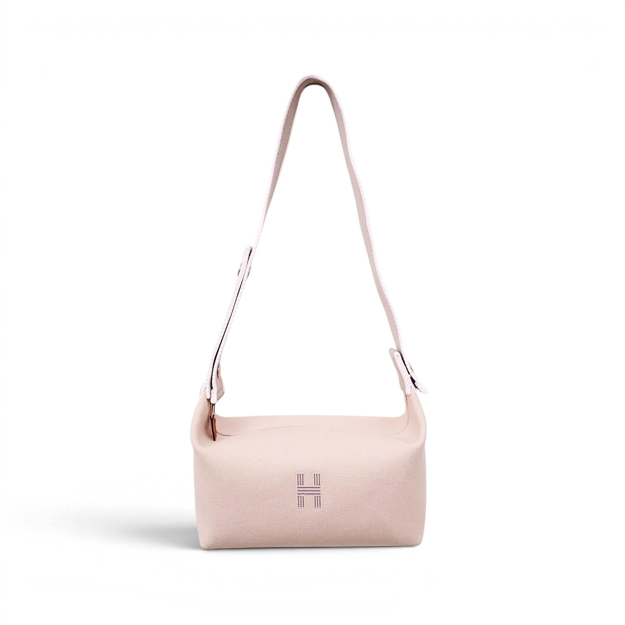 HERMÈS CREAM CANVAS BRIDE-A-BRAC CASE