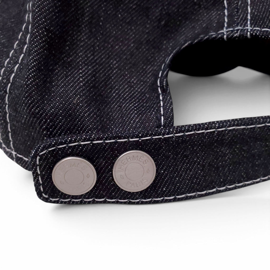HERMÈS DENIM BASEBALL HAT