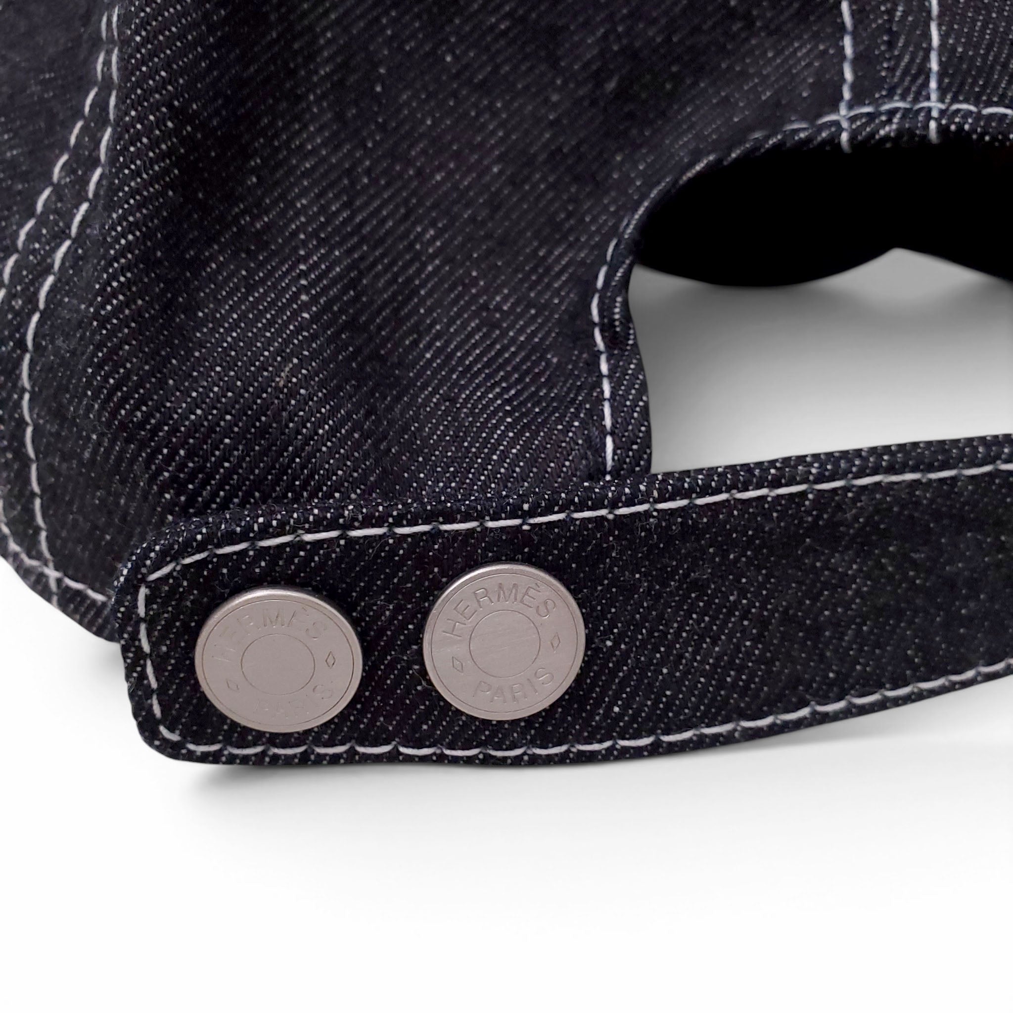HERMÈS DENIM BASEBALL HAT