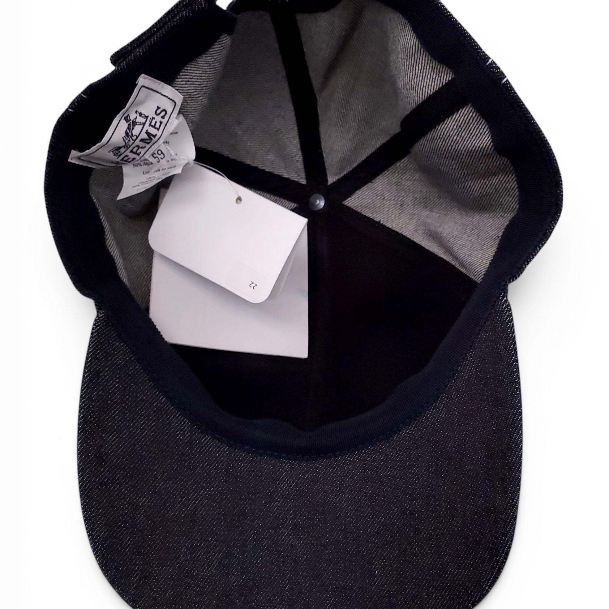 HERMÈS DENIM BASEBALL HAT