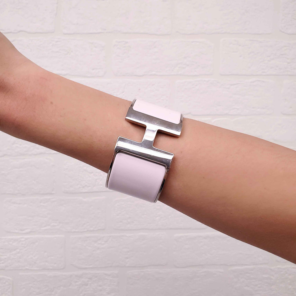 HERMÈS ENAMEL 'CLIC H' BANGLE