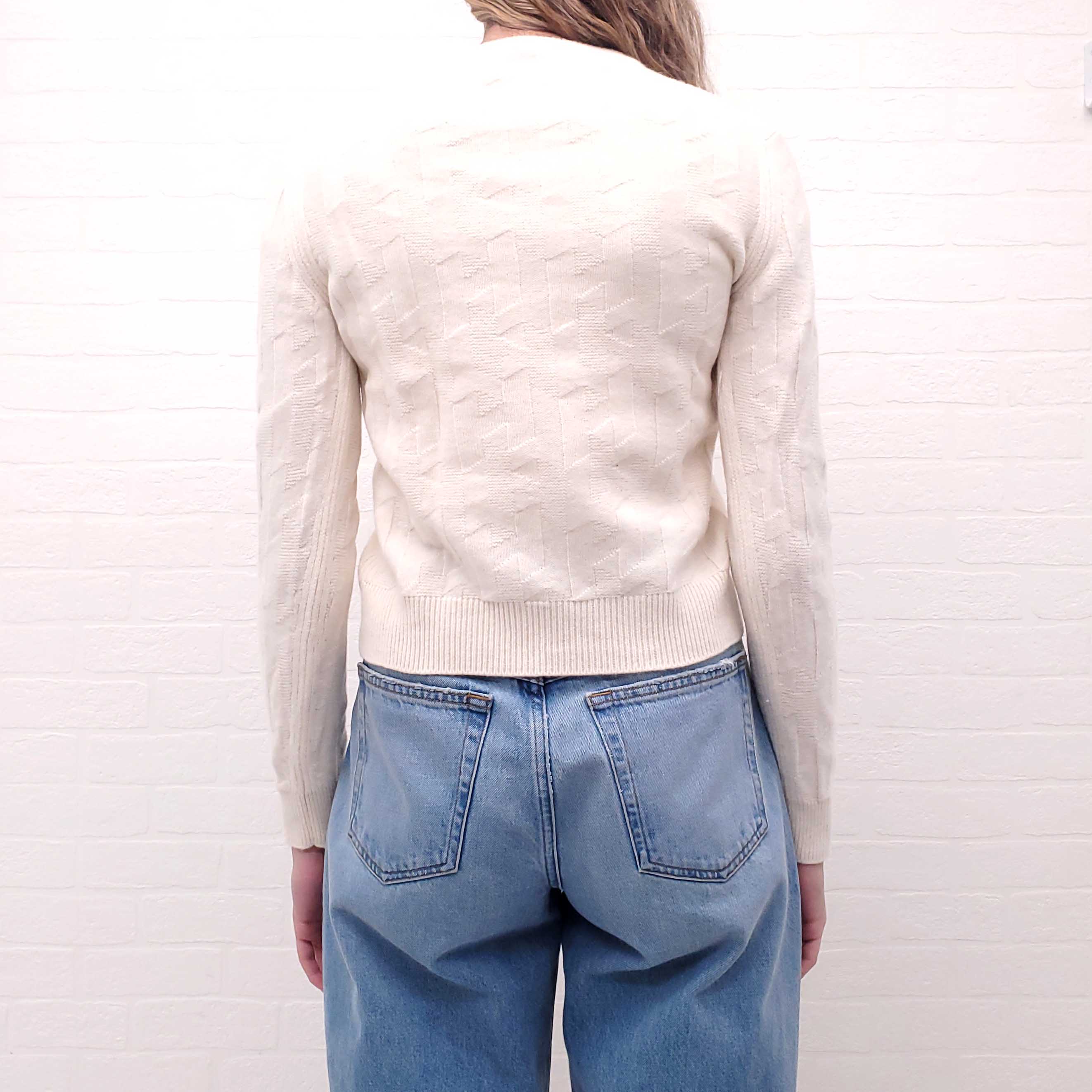 HERMÈS GEOMETRIC JACQUARD SWEATER - SIZE 34