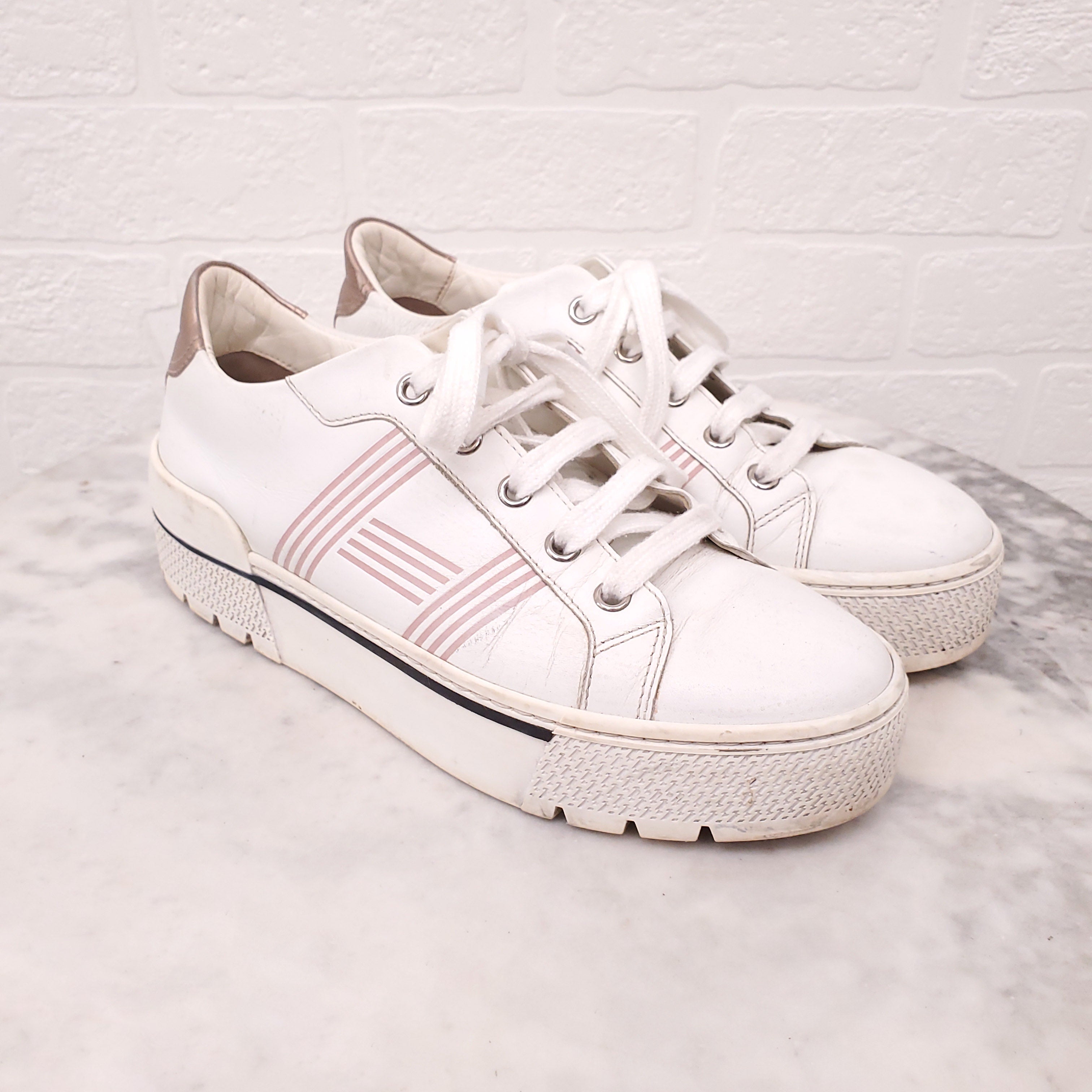 HERMES H SNEAKERS  - SIZE 36