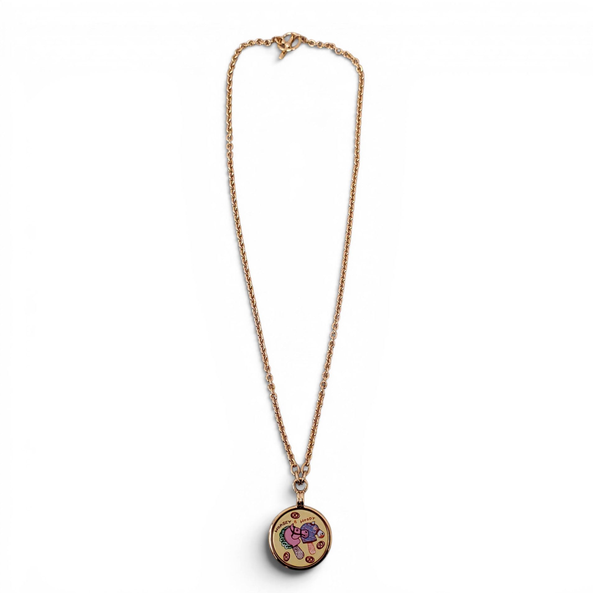 HERMÈS MEDAILLE FUNNY ICE CREAM PM PALLADIUM PENDANT