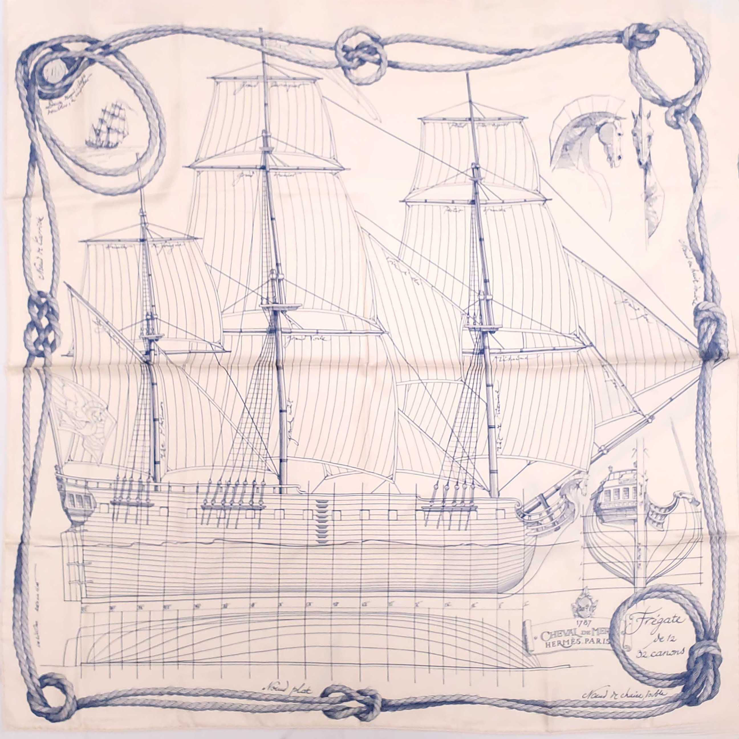 HERMES NAUTICAL SCARF