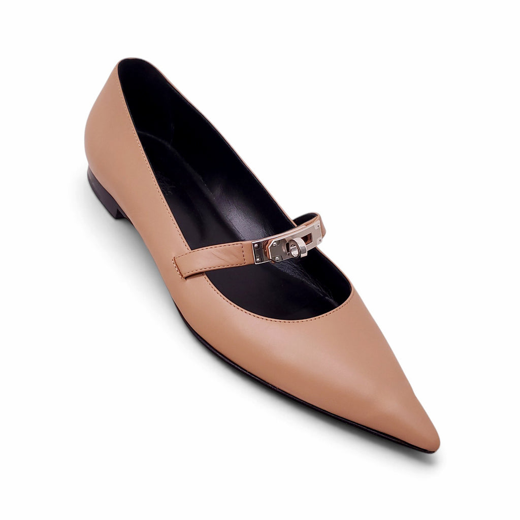 HERMÈS NUDE KELLY FLATS - SIZE 38.5