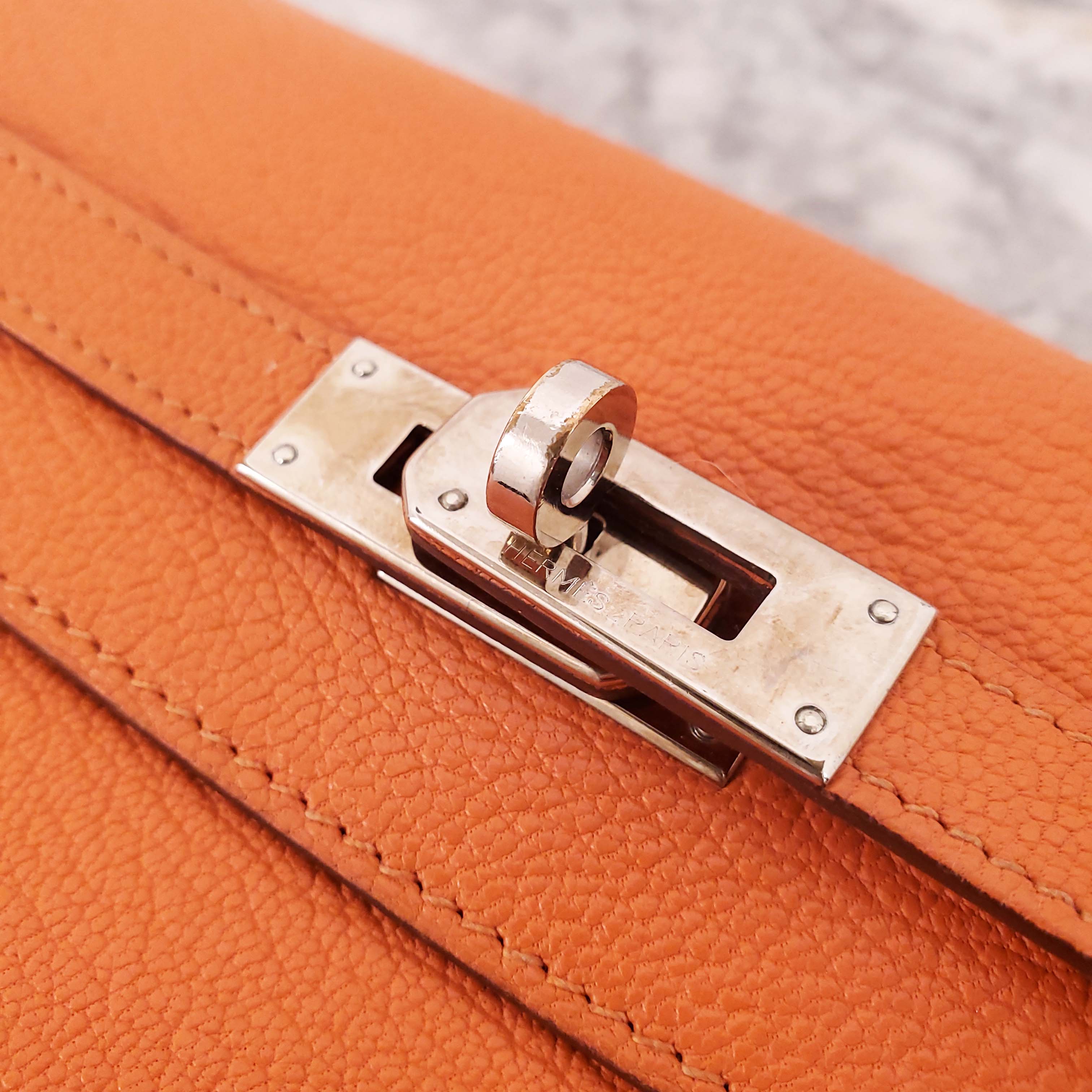 HERMÈS ORANGE KELLY WALLET