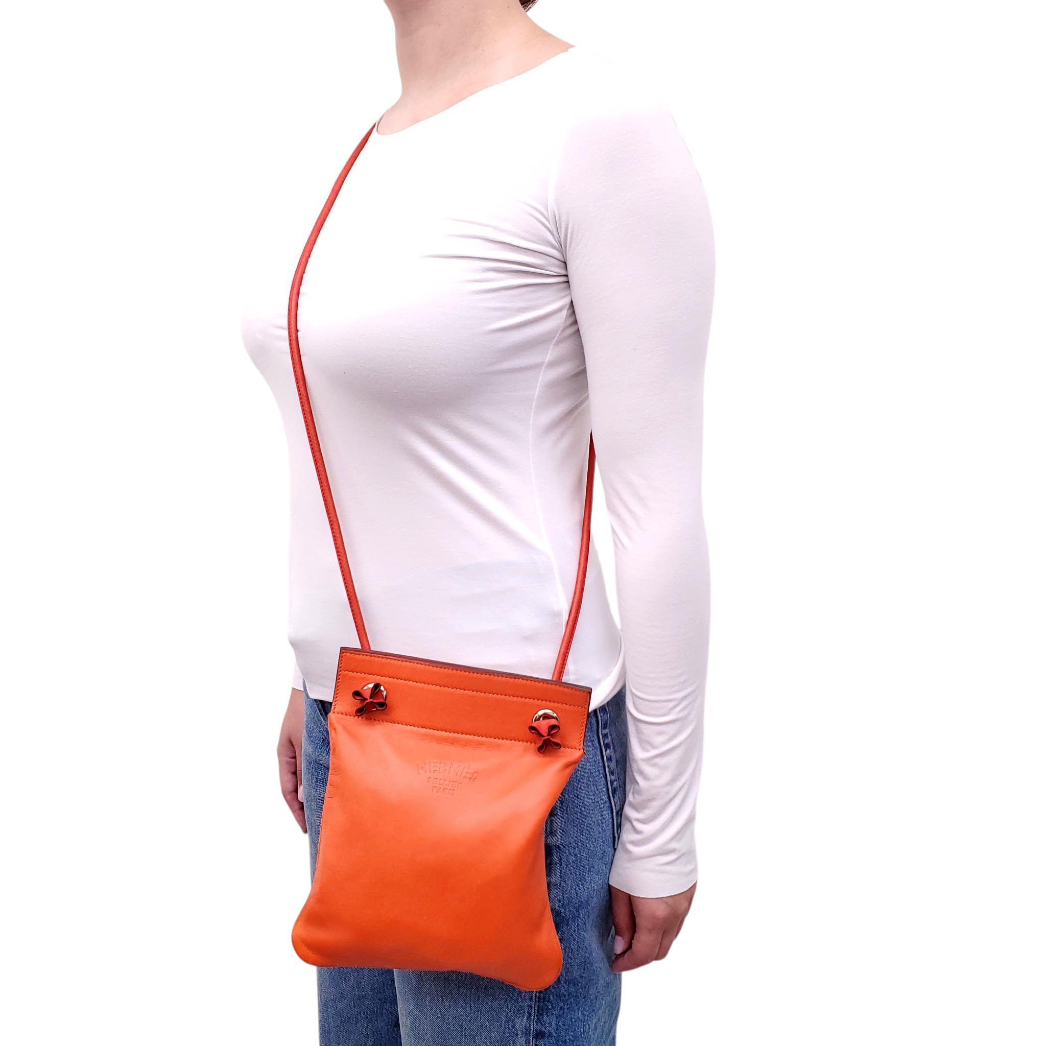 HERMÈS ORANGE SWIFT ALINE MINI BAG