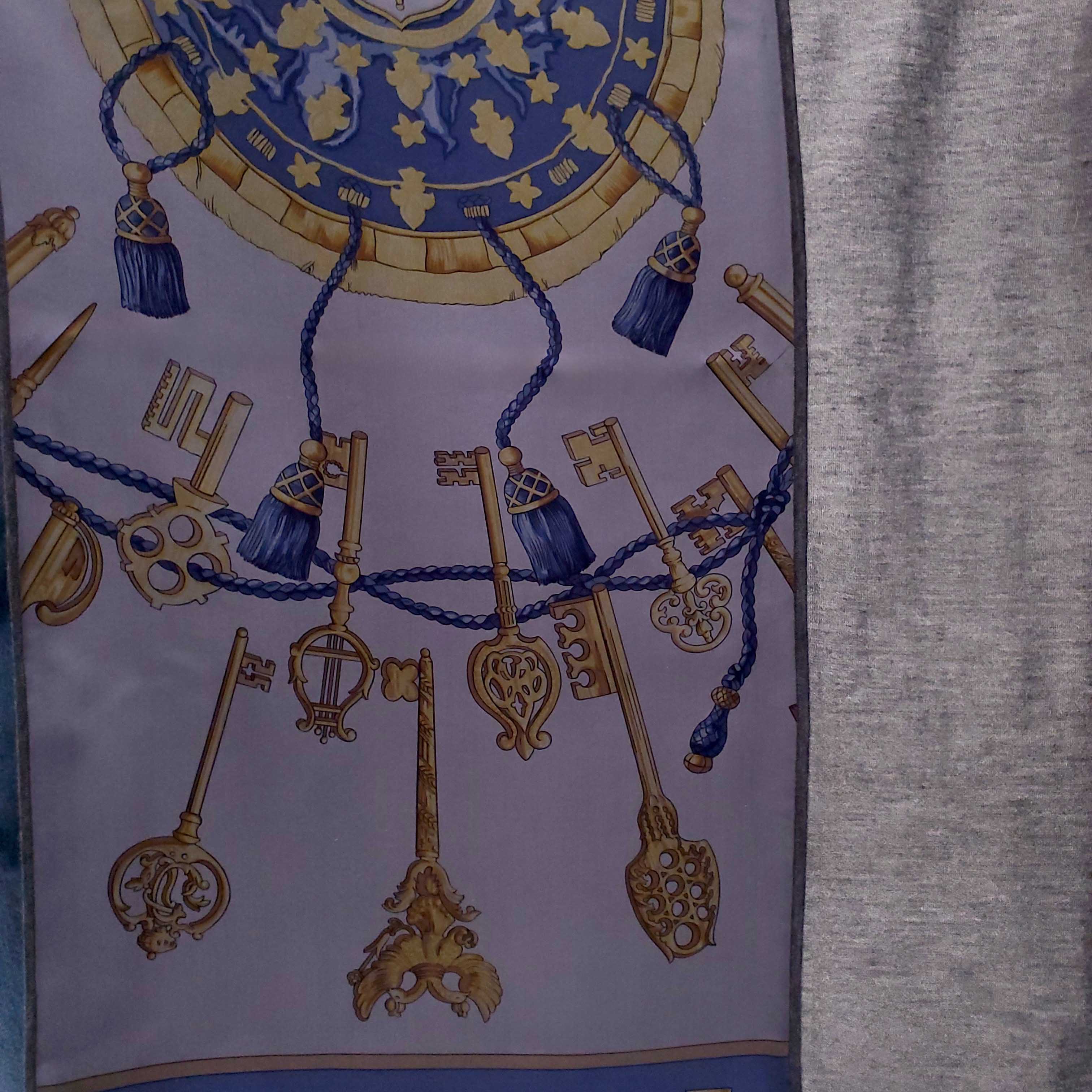 HERMES CASHMERE & SILK PATTERNED SHAWL