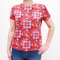 HERMÈS PINK AND RED PATTERNED T-SHIRT - SIZE 42
