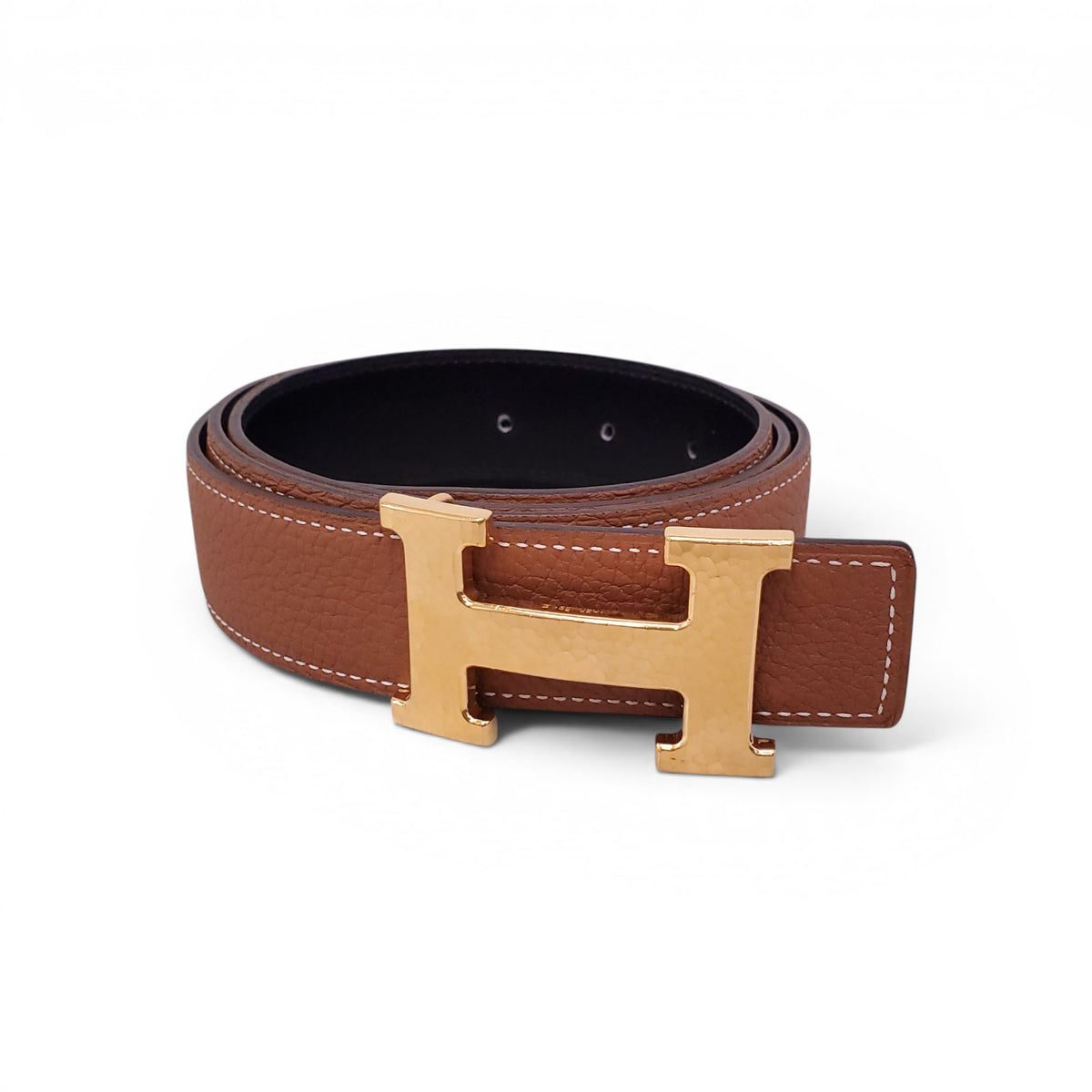 HERMÈS REVERSIBLE BLACK/BROWN H BELT – Rewind Couture display picture 2