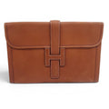 HERMÈS TAN JIGE CLUTCH