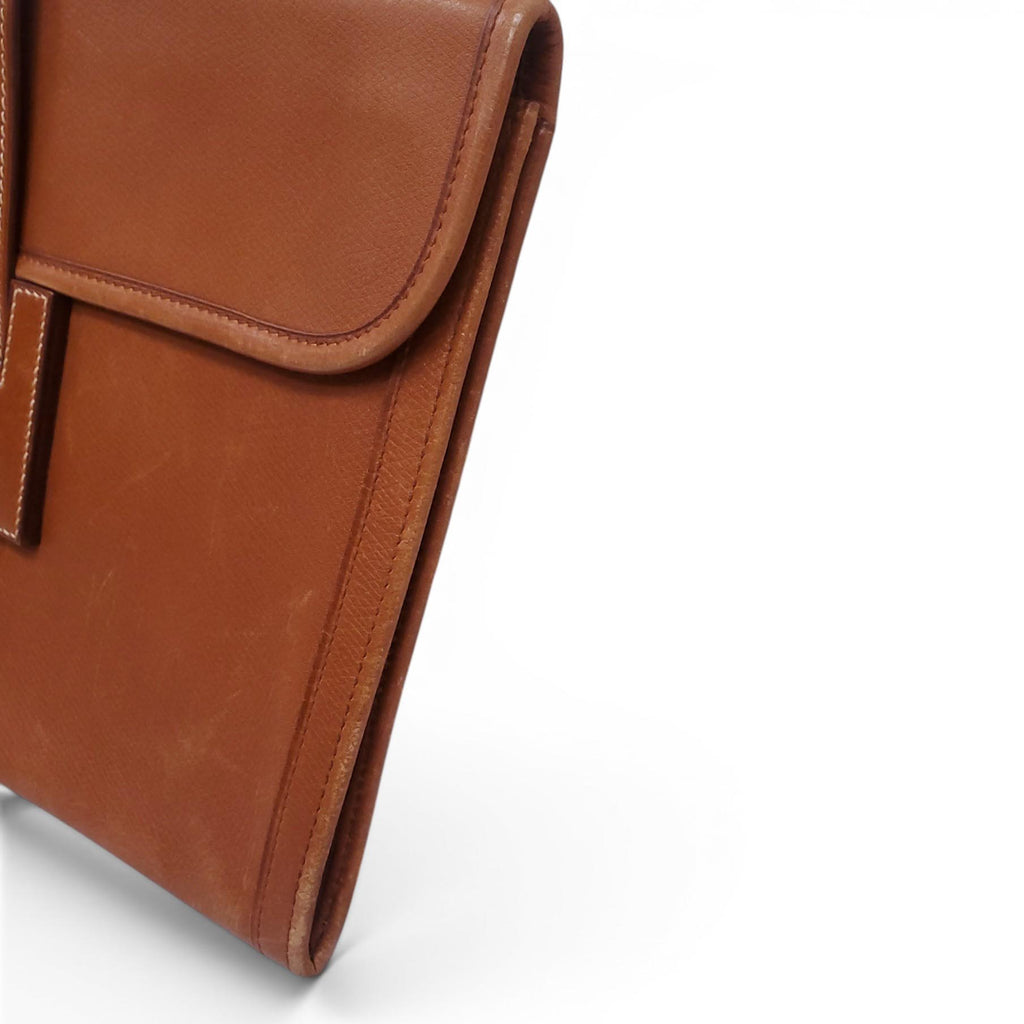 HERMÈS TAN JIGE CLUTCH