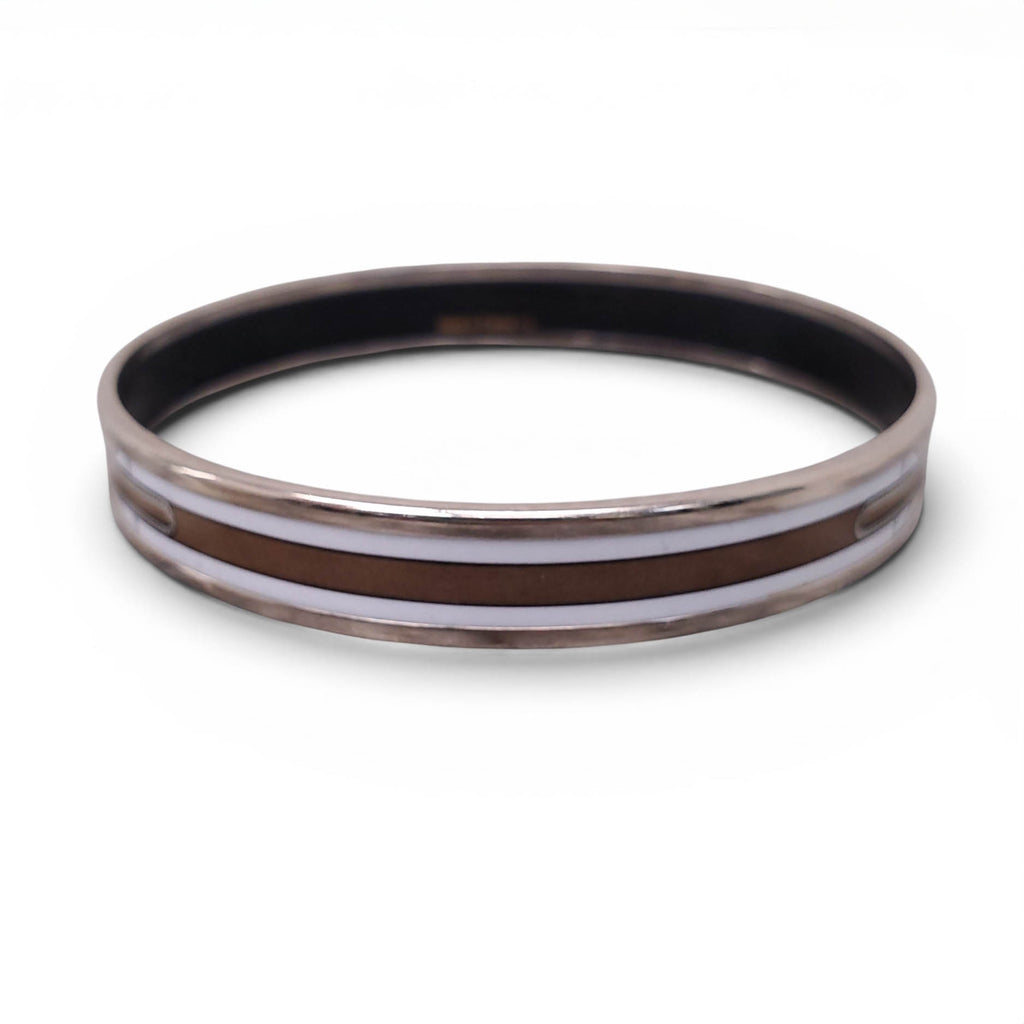HERMÈS THIN BELT BUCKLE PATTERNED BANGLE - SIZE 70 MM
