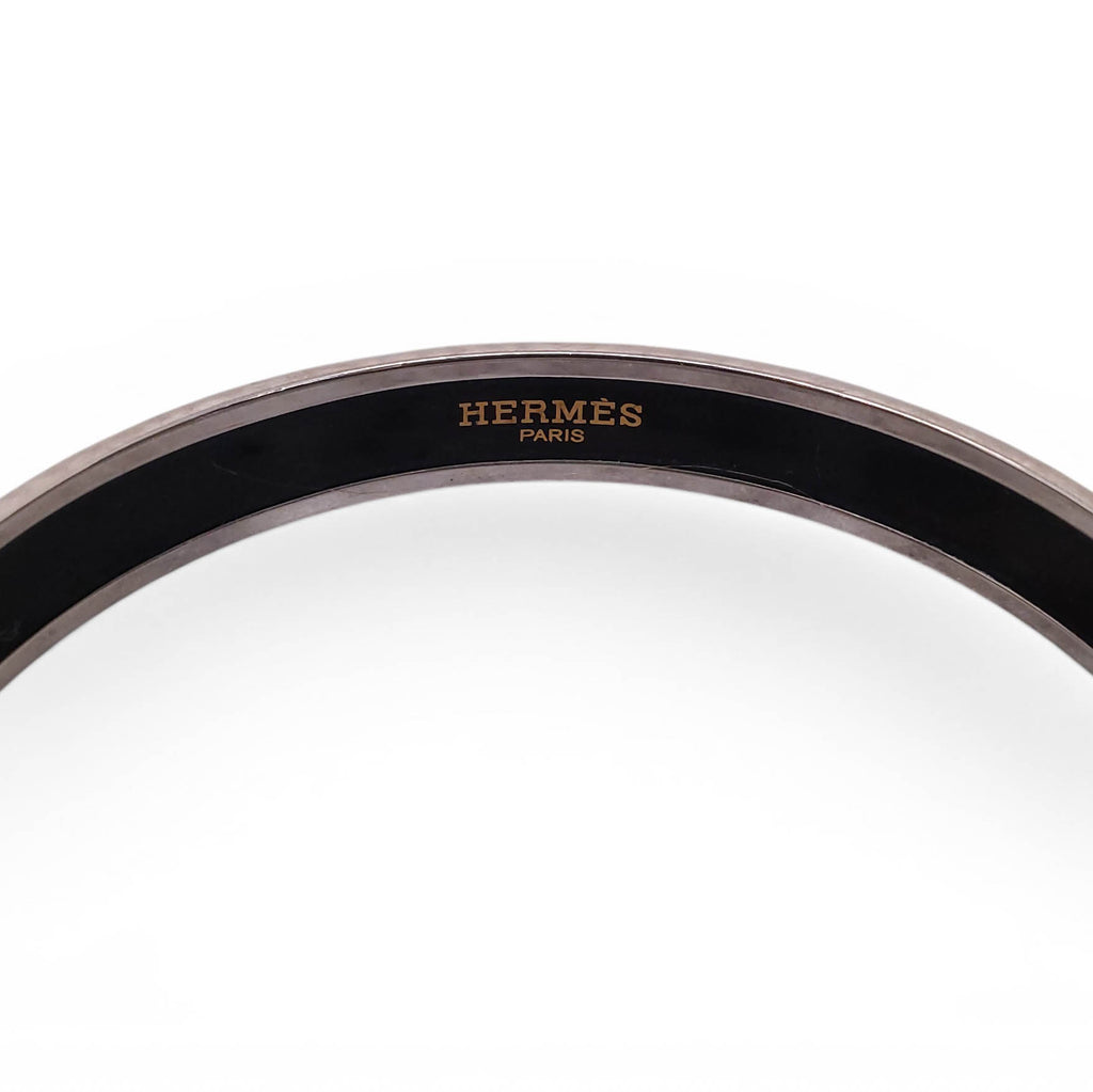 HERMÈS THIN BELT BUCKLE PATTERNED BANGLE - SIZE 70 MM
