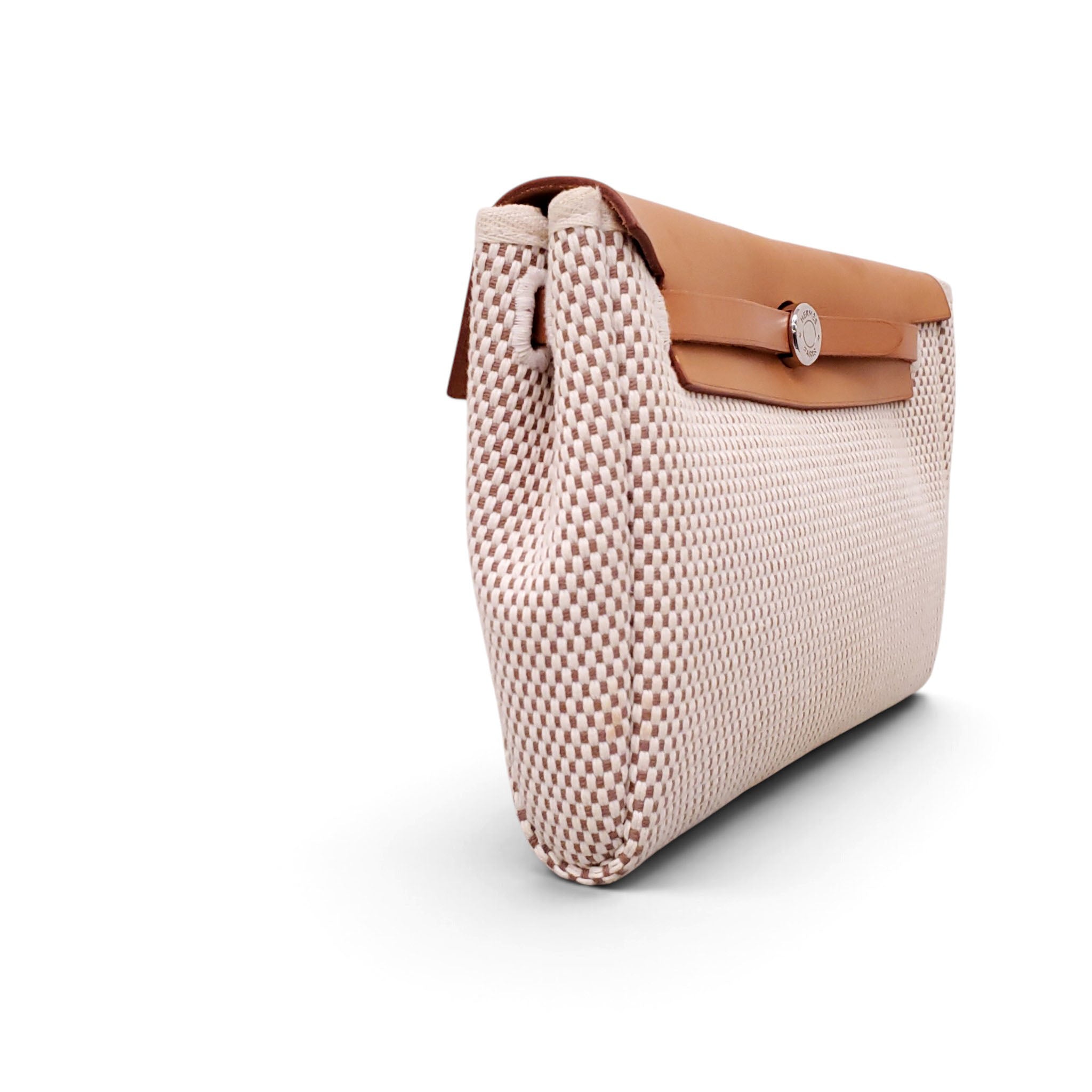 HERMÈS TOILE HERBAG CLUTCH