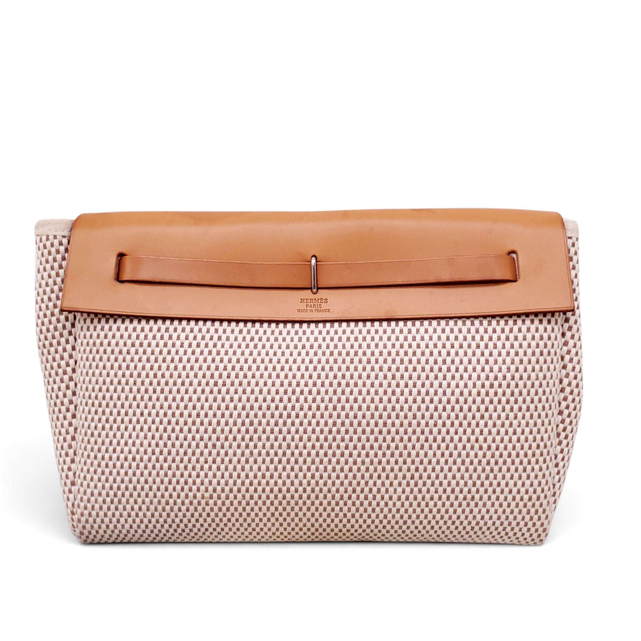 HERMÈS TOILE HERBAG CLUTCH