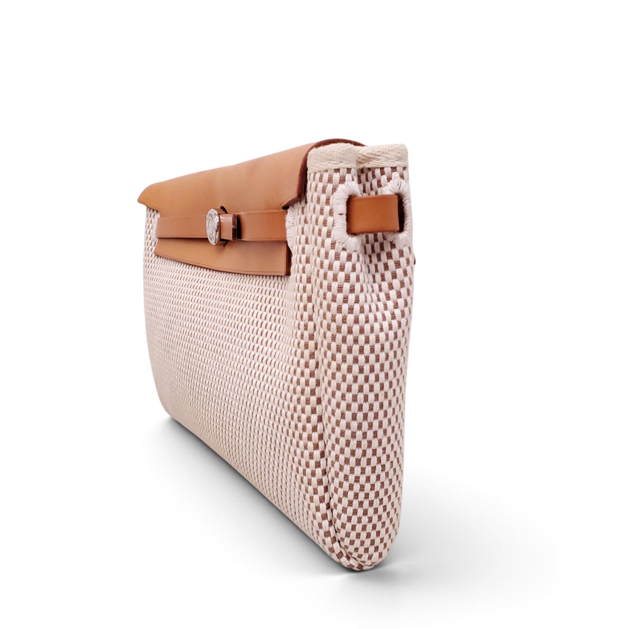HERMÈS TOILE HERBAG CLUTCH
