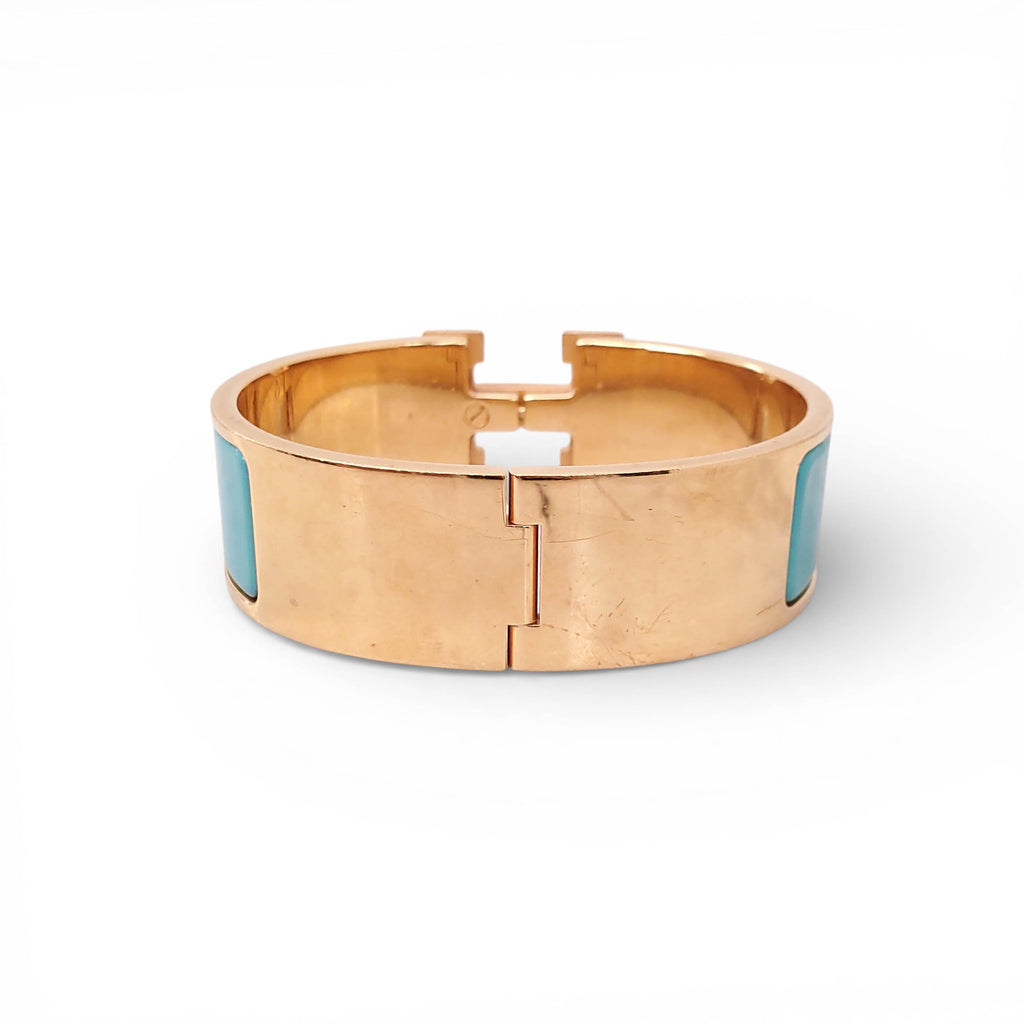 HERMÈS TURQUOISE 'CLIC CLAC H' BANGLE