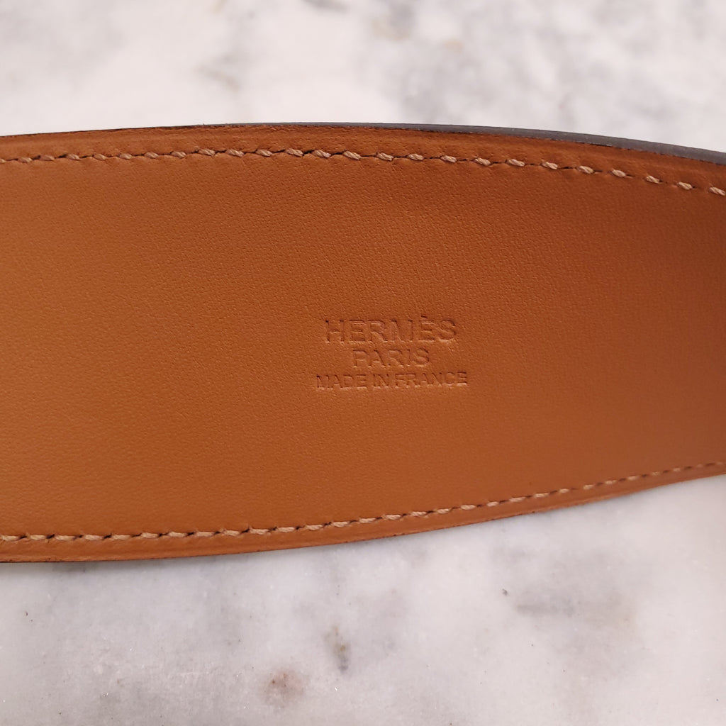 HERMÈS WHITE COLLIER BELT - SIZE 85