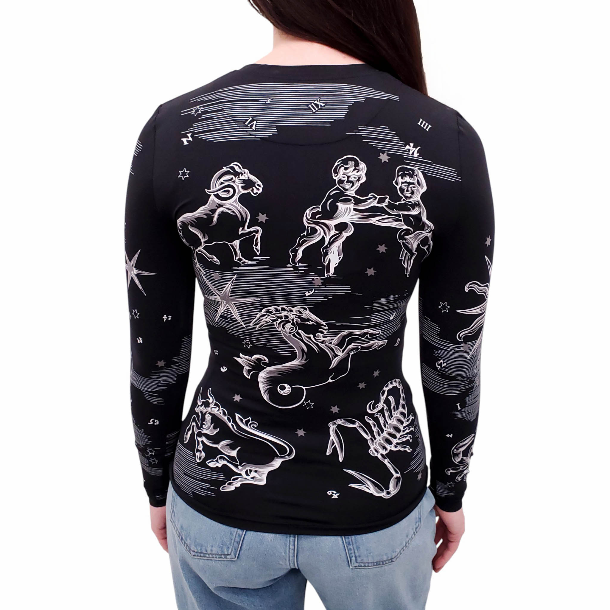 HERMÈS ZODIAC PATTERNED LONG SLEEVE SHIRT - SIZE 36