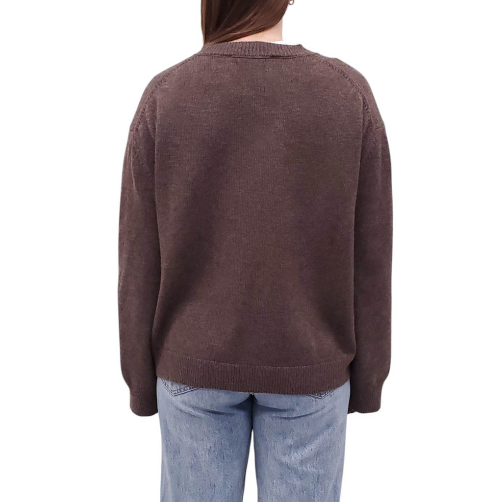 HERSKIND DARK CHOCOLATE SWEATER - SIZE M
