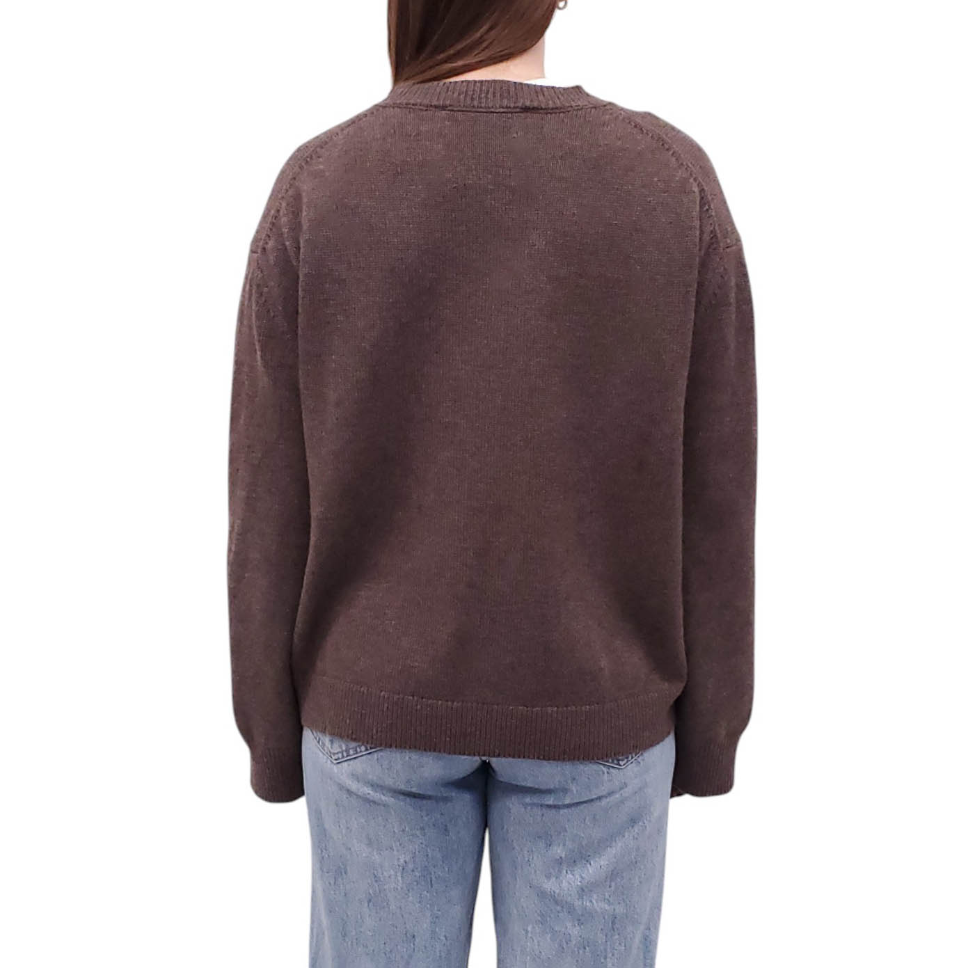 HERSKIND DARK CHOCOLATE SWEATER - SIZE M
