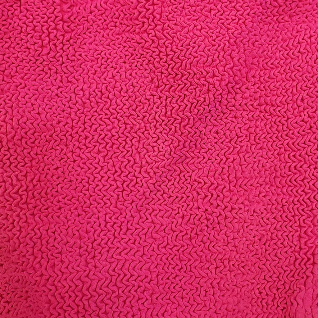 HUNZA G HOT PINK BIKINI WITH SILVER HEART DETAIL - SIZE O/S