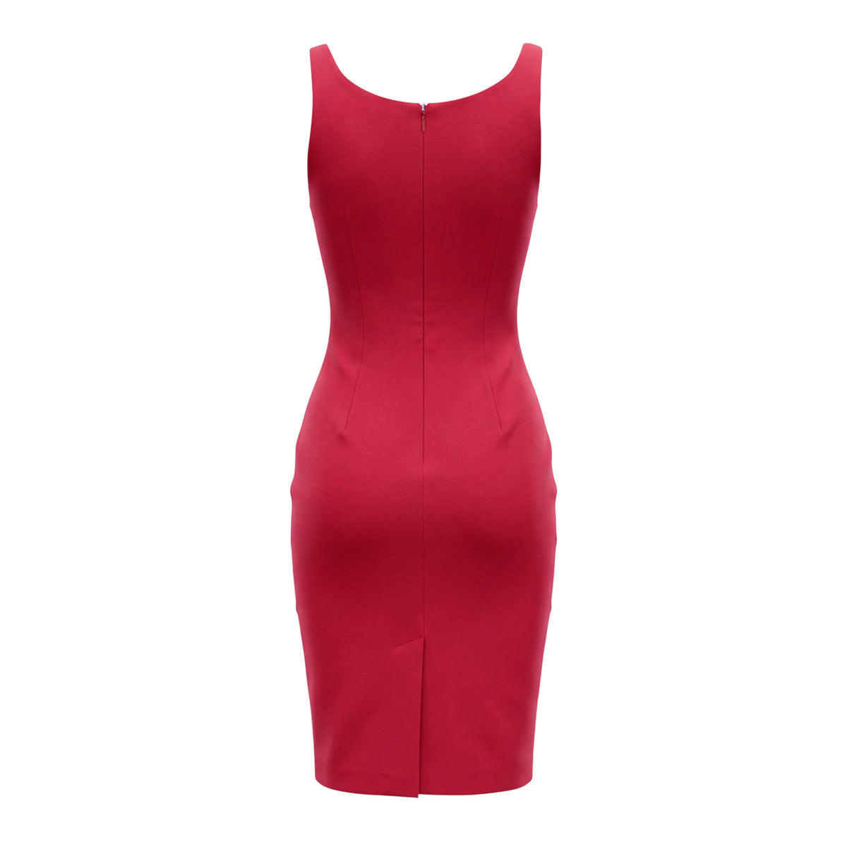 VERSACE CADY MIDI DRESS IN RED WITH SILVER MEDUSA BUTTONS -SIZE 38