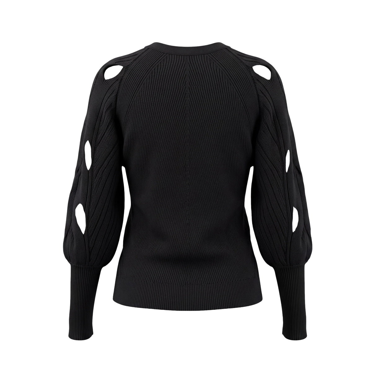 JONATHAN SIMKHAI BLACK OPEN KNIT CARDIGAN - SIZE XS