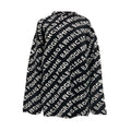 BALENCIAGA BLACK & WHITE OVERSIZED GRAPHIC UNISEX TUNIC SWEATER - SIZE L