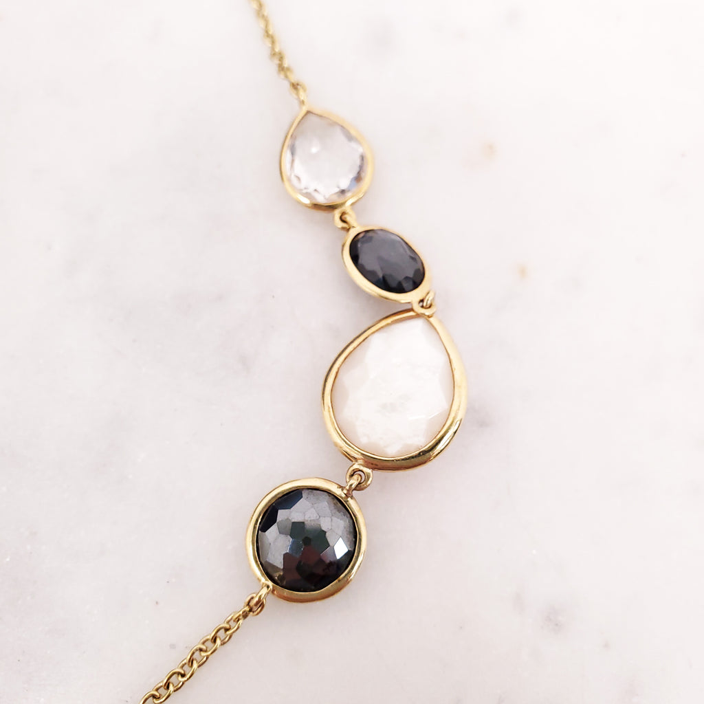 IPPOLITA 18K QUARTZ MOTHER OF PEARL NECKLACE