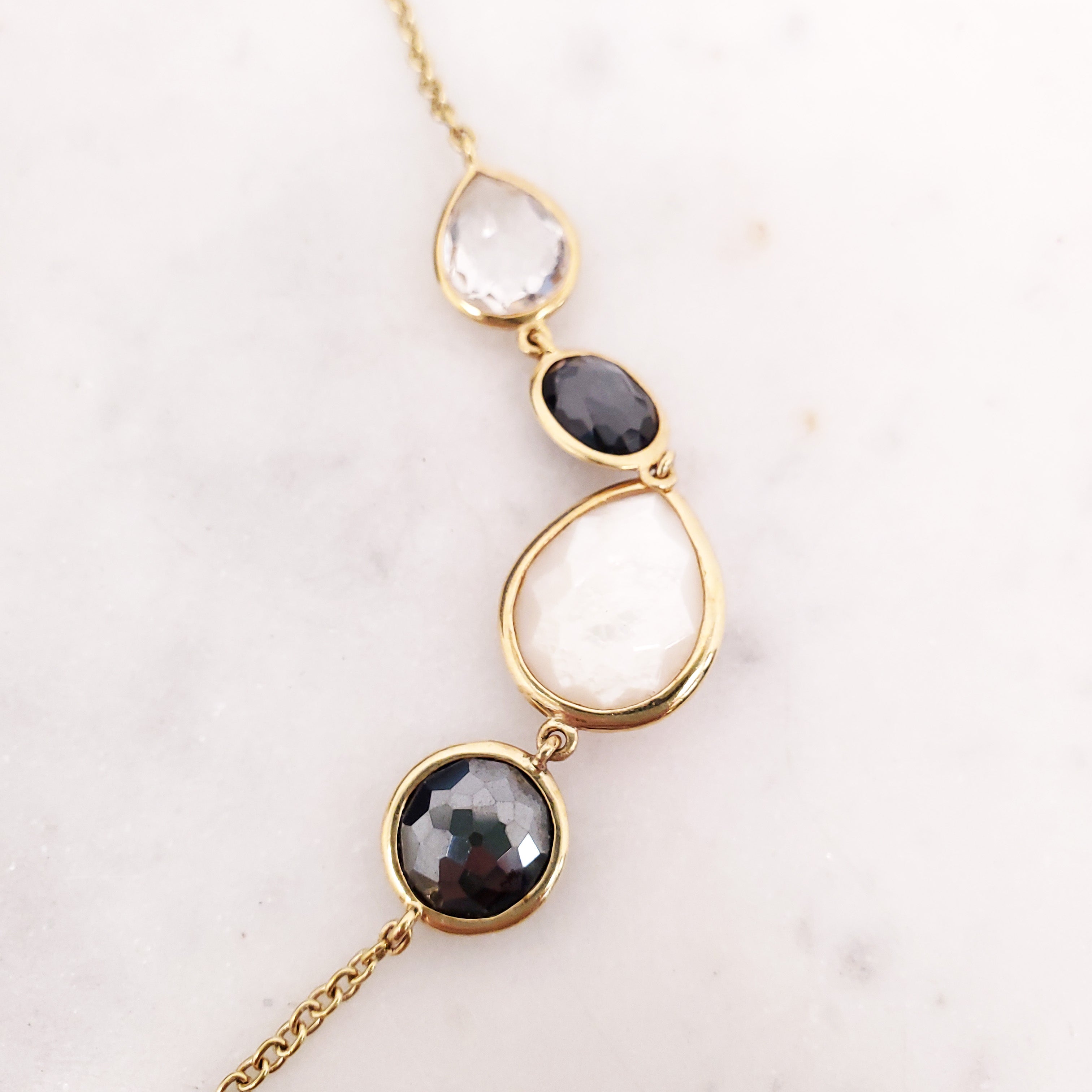 IPPOLITA 18K QUARTZ MOTHER OF PEARL NECKLACE