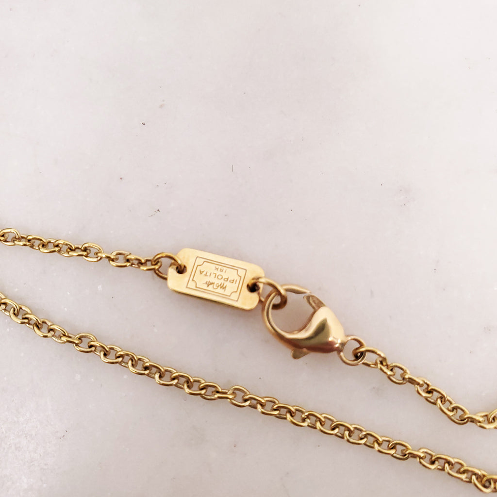 IPPOLITA 18K QUARTZ MOTHER OF PEARL NECKLACE