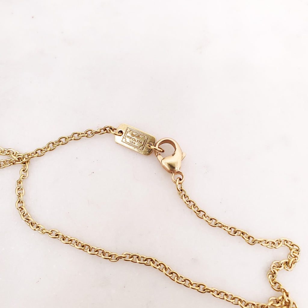 IPPOLITA 18K QUARTZ MOTHER OF PEARL NECKLACE