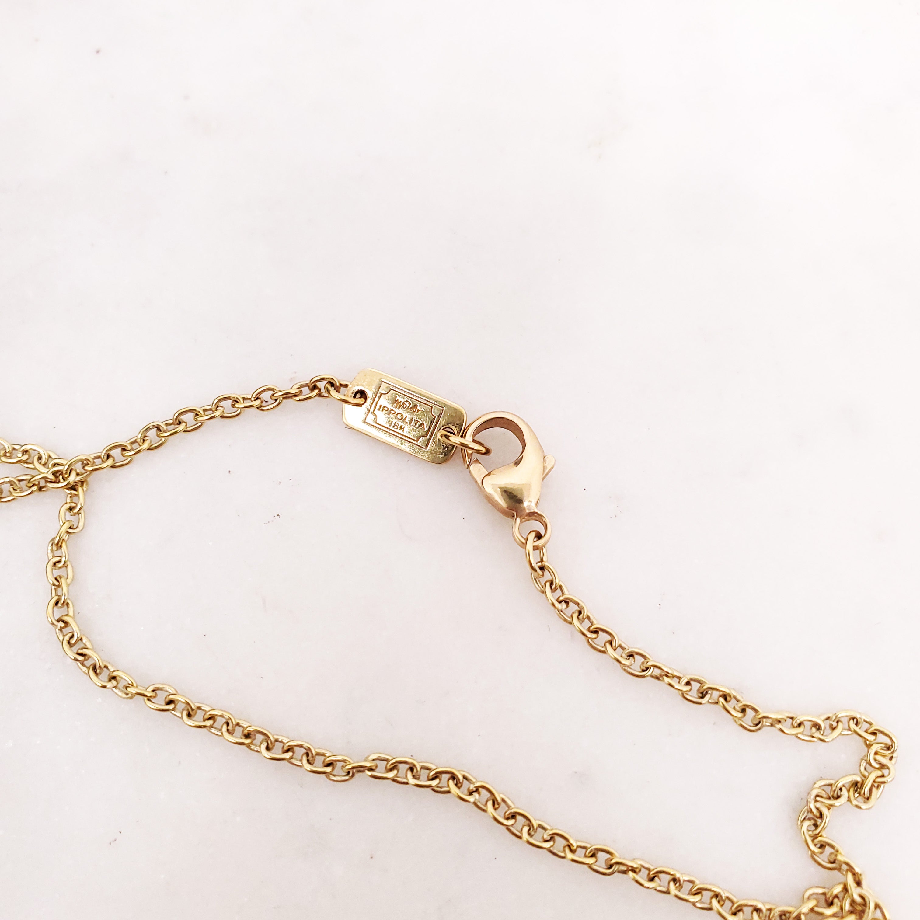 IPPOLITA 18K QUARTZ MOTHER OF PEARL NECKLACE